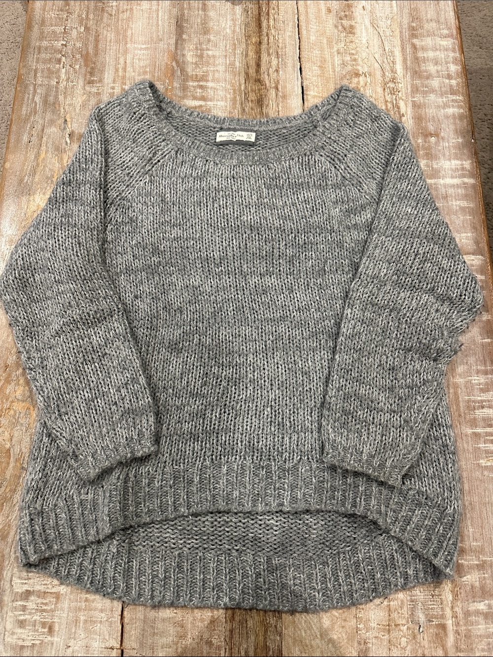 Abercrombie & Fitch Heather Gray Crewneck Sweater